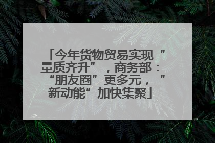 今年货物贸易实现“量质齐升”，商务部：“朋友圈”更多元，“新动能”加快集聚