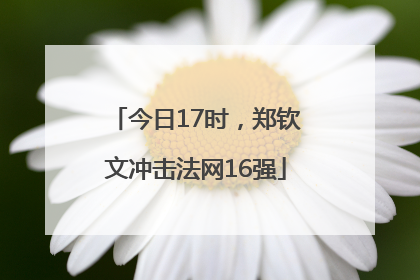 今日17时，郑钦文冲击法网16强