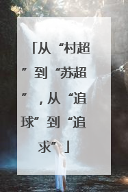 从“村超”到“苏超”，从“追球”到“追求”