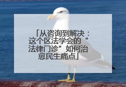 从咨询到解决：这个区法学会的“法律门诊”如何治愈民生痛点