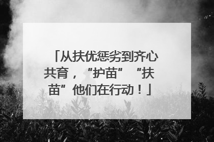 从扶优惩劣到齐心共育，“护苗”“扶苗”他们在行动！