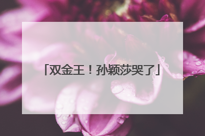 双金王！孙颖莎哭了