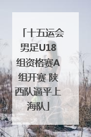 十五运会男足U18组资格赛A组开赛 陕西队逼平上海队
