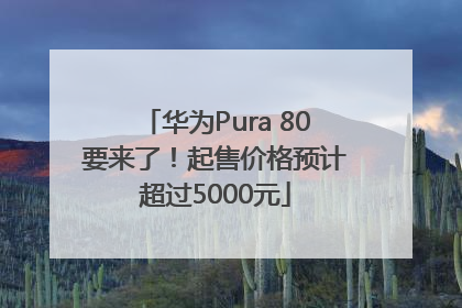 华为Pura 80要来了！起售价格预计超过5000元