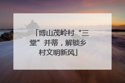 博山茂岭村“三堂”并蒂，解锁乡村文明新风