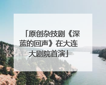 原创杂技剧《深蓝的回声》在大连大剧院首演