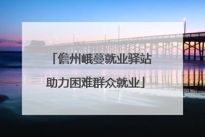 儋州峨蔓就业驿站助力困难群众就业
