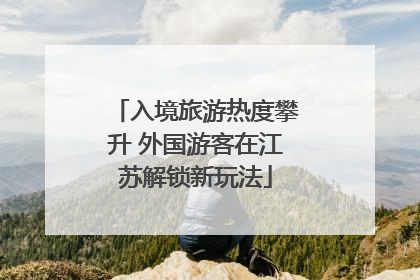 入境旅游热度攀升 外国游客在江苏解锁新玩法