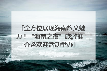 全方位展现海南旅文魅力！“海南之夜”旅游推介暨欢迎活动举办