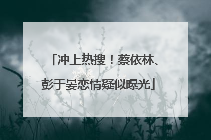 冲上热搜！蔡依林、彭于晏恋情疑似曝光
