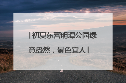初夏东营明潭公园绿意盎然，景色宜人
