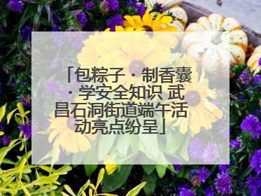 包粽子・制香囊・学安全知识 武昌石洞街道端午活动亮点纷呈