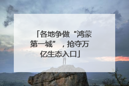 各地争做“鸿蒙第一城”，抢夺万亿生态入口