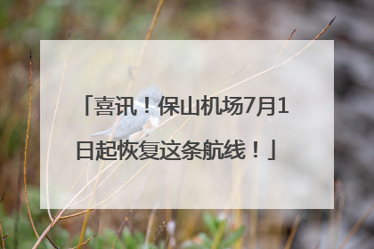 喜讯！保山机场7月1日起恢复这条航线！