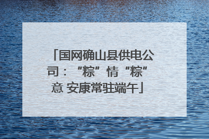 国网确山县供电公司：“粽”情“粽”意 安康常驻端午
