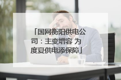 国网衡阳供电公司：主变增容 为度夏供电添保障