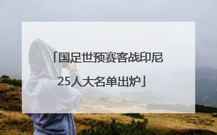 国足世预赛客战印尼25人大名单出炉