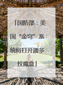 国防部：美国“金穹”系统将打开潘多拉魔盒