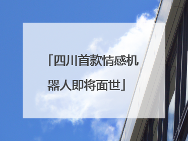 四川首款情感机器人即将面世