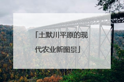 土默川平原的现代农业新图景