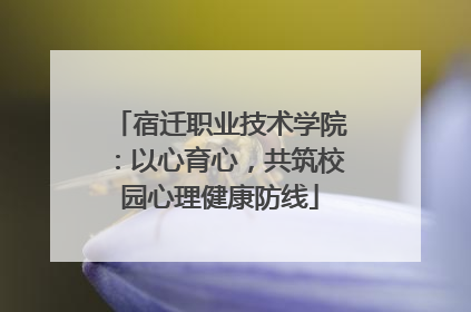 宿迁职业技术学院：以心育心，共筑校园心理健康防线
