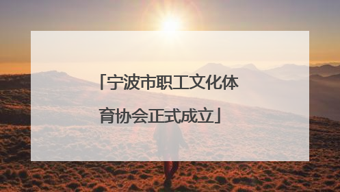 宁波市职工文化体育协会正式成立