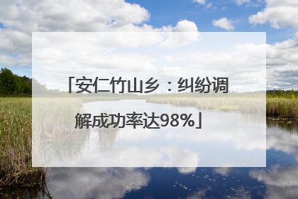 安仁竹山乡：纠纷调解成功率达98%