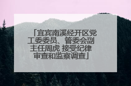 宜宾南溪经开区党工委委员、管委会副主任周虎 接受纪律审查和监察调查