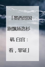 墨西哥国旗飘扬洛杉矶 白宫：看，罪证