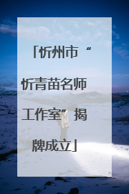 忻州市“忻青苗名师工作室”揭牌成立