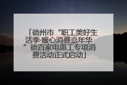 德州市“职工美好生活季·暖心消费嘉年华”德百家电惠工专项消费活动正式启动