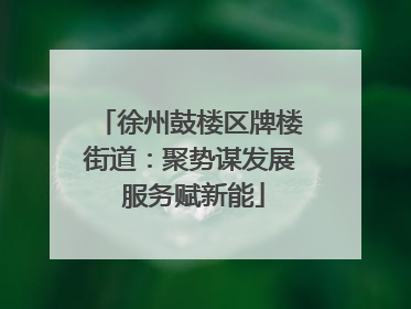 徐州鼓楼区牌楼街道：聚势谋发展 服务赋新能