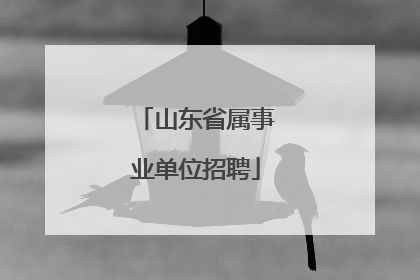 山东省属事业单位招聘