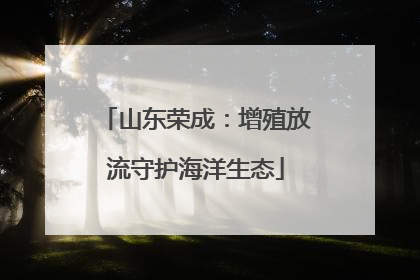 山东荣成：增殖放流守护海洋生态