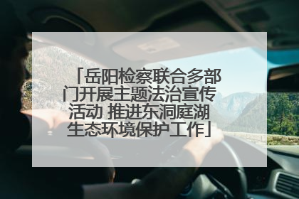 岳阳检察联合多部门开展主题法治宣传活动 推进东洞庭湖生态环境保护工作