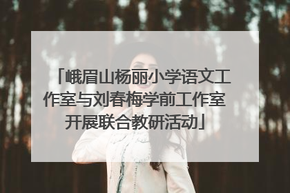 峨眉山杨丽小学语文工作室与刘春梅学前工作室开展联合教研活动