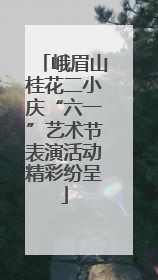 峨眉山桂花二小庆“六一”艺术节表演活动精彩纷呈