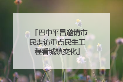 巴中平昌邀请市民走访重点民生工程看城镇变化