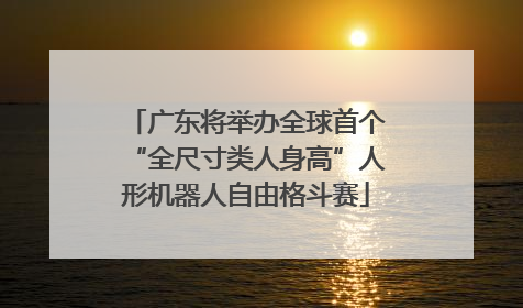 广东将举办全球首个“全尺寸类人身高”人形机器人自由格斗赛