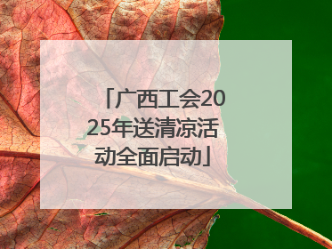 广西工会2025年送清凉活动全面启动