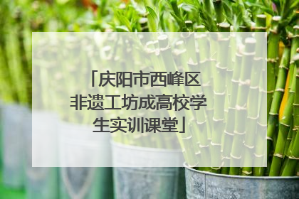 庆阳市西峰区 非遗工坊成高校学生实训课堂