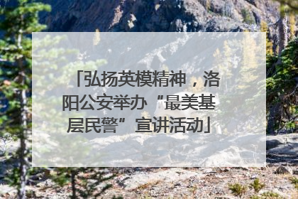 弘扬英模精神，洛阳公安举办“最美基层民警”宣讲活动