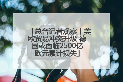 总台记者观察丨美欧贸易冲突升级 德国或面临2500亿欧元累计损失