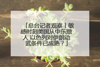 总台记者观察丨敏感时刻美国从中东撤人 以色列对伊朗动武条件已成熟？