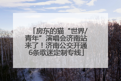 房东的猫“世界/青年”演唱会济南站来了！济南公交开通6条歌迷定制专线