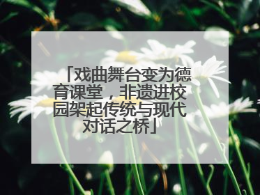 戏曲舞台变为德育课堂，非遗进校园架起传统与现代对话之桥