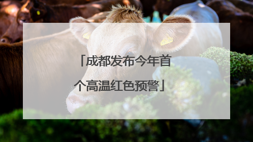 成都发布今年首个高温红色预警