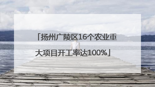 扬州广陵区16个农业重大项目开工率达100%