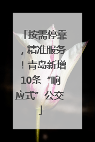 按需停靠，精准服务！青岛新增10条“响应式”公交