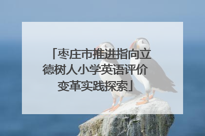 枣庄市推进指向立德树人小学英语评价变革实践探索
